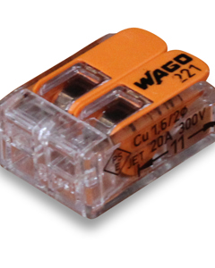 Connecting clamp Wago 221-412 compact 2-conductor w/operatio
